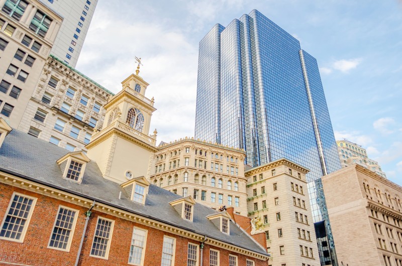 A photo of the old Boston State house