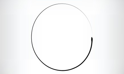 An abstract of a circle. 