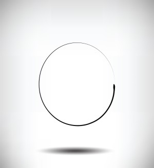 An abstract of a circle. 